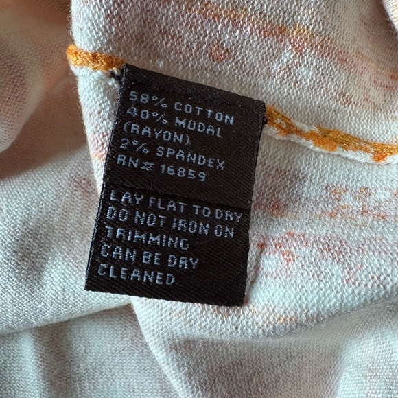 J. Mclaughlin Sweater Women's XS Orange Paisley Button Knit Top Cotton Modal - Picture 6 of 9